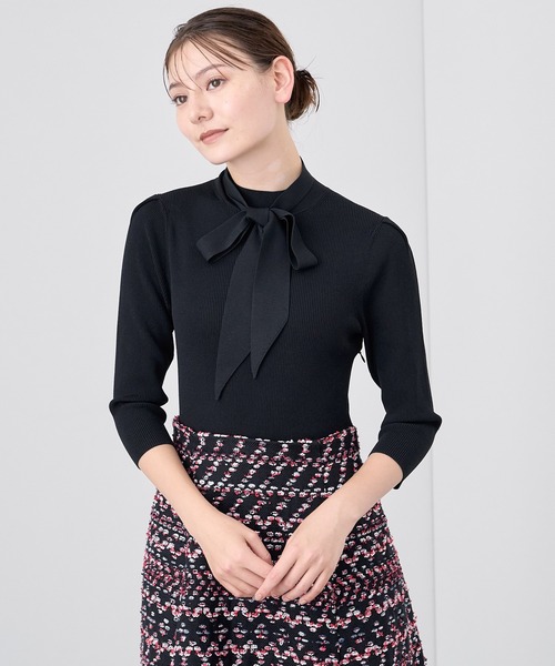 ANAYI（アナイ）の「ジャガードツイードニットドッキング ワンピース