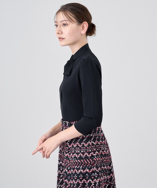 ANAYI（アナイ）の「ジャガードツイードニットドッキング ワンピース