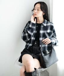 WEGO | WEGO/【23年秋冬先行予約】オンブレチェックショートシャツ(シャツ/ブラウス)