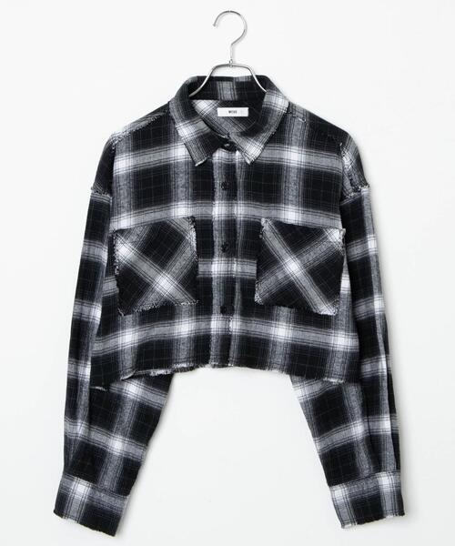 WEGO（ウィゴー）の「WEGO/オンブレチェックショートシャツ（シャツ/ブラウス・レディース・ブラック系その他2/イエロー系その他3・FREE）」の18枚目の写真