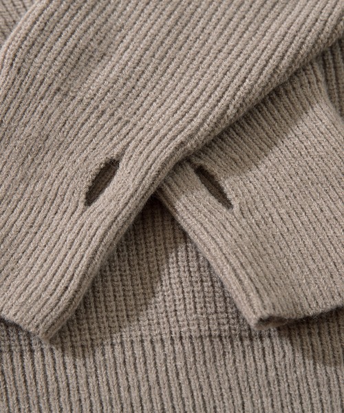 aimoha(アイモハ)の「aimoha men 刺繍ステッチワイドバルーンスリーブ セーター(ニット/セーター・メンズ・ベージュ/ブラック・XL/L/M)」の13枚目の写真