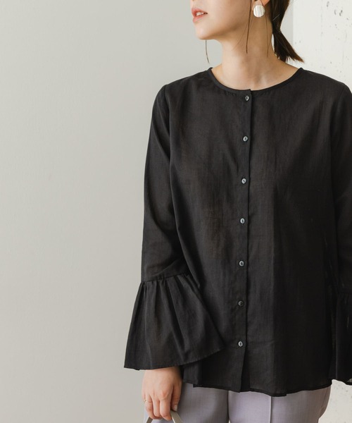 F by ROSSO（エフバイロッソ）の「F by ROSSO　ベルスリーブ2WAYブラウス（シャツ/ブラウス・レディース・オフホワイト/ブラック/ベージュ・FREE）」の10枚目の写真