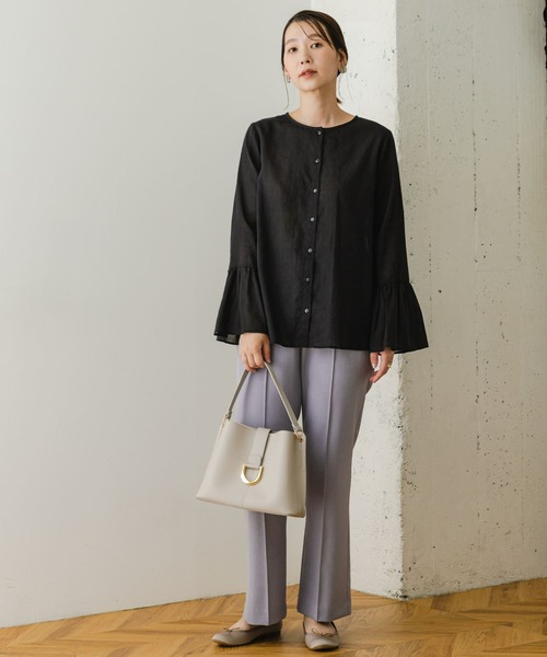 F by ROSSO（エフバイロッソ）の「F by ROSSO　ベルスリーブ2WAYブラウス（シャツ/ブラウス・レディース・オフホワイト/ブラック/ベージュ・FREE）」の14枚目の写真