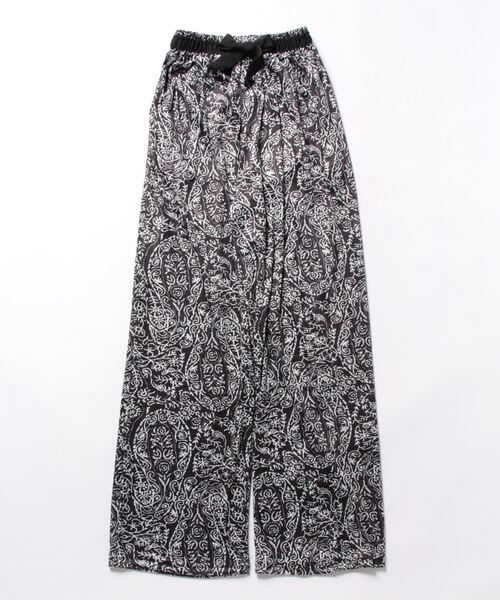 MAISON DE THERESE（メゾン ド テレーズ）の「ペイズリー柄プリント　ストレートパンツ ルームウェア パジャマ スラックス（スラックス・レディース・ホワイト/ブラック・M）」の22枚目の写真