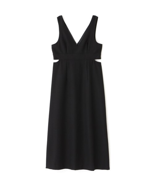 FREE'S MART（フリーズマート）の「◆カットアウトＶネックジャンパースカート（ワンピース・レディース・ブラック/ベージュ・MEDIUM/SMALL）」の3枚目の写真