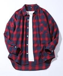 Cloudstyle（クラウドスタイル）の「【Cloudstyle】オーバーサイズ オンブレチェックシャツ/ 長袖（シャツ/ブラウス）」