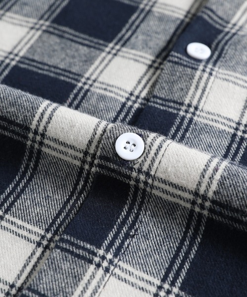 hyakki◇Moire Check Shirts/長袖シャツ/M/ポリエステル/グレー