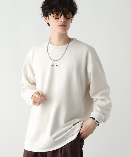 RAGEBLUE(レイジブルー)の「プチ刺繍/カットスウェードフェイクレイヤードTシャツ(Tシャツ/カットソー・メンズ・グレー/ブルー/ホワイト/グリーン・MEDIUM/LARGE)」の10枚目の写真