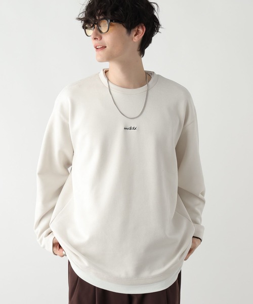 RAGEBLUE(レイジブルー)の「プチ刺繍/カットスウェードフェイクレイヤードTシャツ(Tシャツ/カットソー・メンズ・グレー/ブルー/ホワイト/グリーン・MEDIUM/LARGE)」の11枚目の写真