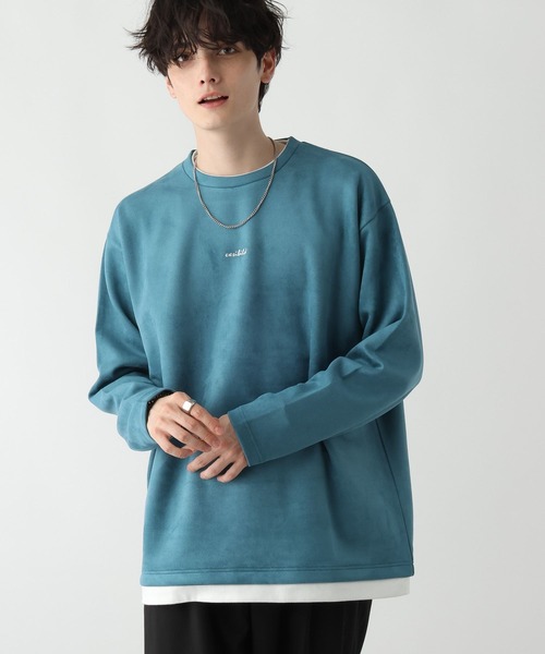 RAGEBLUE(レイジブルー)の「プチ刺繍/カットスウェードフェイクレイヤードTシャツ(Tシャツ/カットソー・メンズ・グレー/ブルー/ホワイト/グリーン・MEDIUM/LARGE)」の21枚目の写真