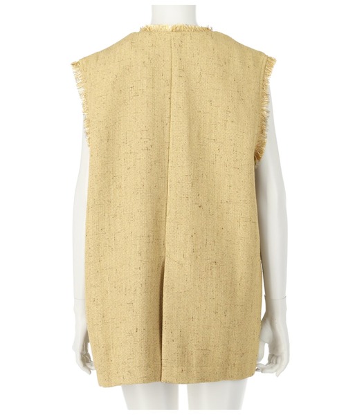 Settimissimo（セッティミッシモ）の「ツイードフリンジパイピングジレ（ベスト・レディース・ブラック/ベージュ・FREE）」の21枚目の写真