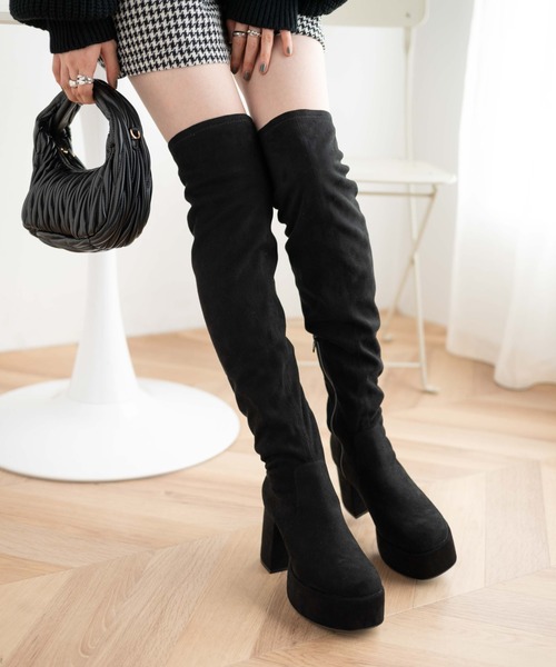 WEGO（ウィゴー）の「WEGO/ニーハイブーツ（ブーツ・レディース・ブラック/ブラック系その他/その他1・LARGE/MEDIUM）」の7枚目の写真