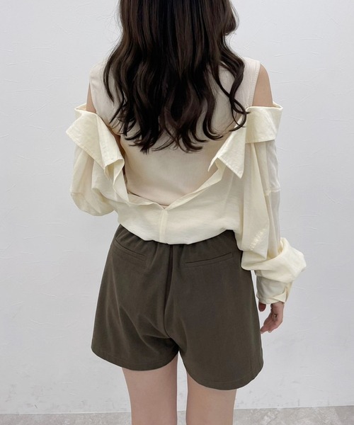 Heather（ヘザー）の「ドッキングシアーシャツ　975619（シャツ/ブラウス・レディース・ブラウン/ブラック/ピンク/ホワイト・FREE）」の8枚目の写真