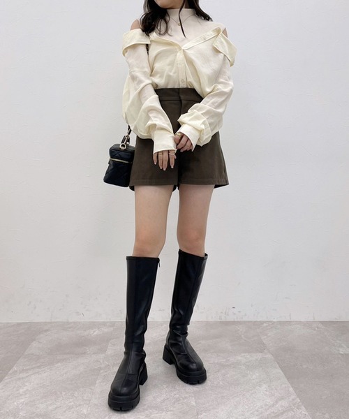 Heather（ヘザー）の「ドッキングシアーシャツ　975619（シャツ/ブラウス・レディース・ブラウン/ブラック/ピンク/ホワイト・FREE）」の9枚目の写真