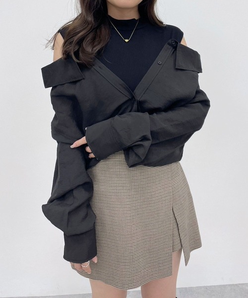 Heather（ヘザー）の「ドッキングシアーシャツ　975619（シャツ/ブラウス・レディース・ブラウン/ブラック/ピンク/ホワイト・FREE）」の12枚目の写真