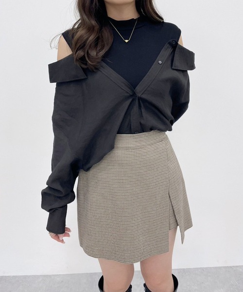 Heather（ヘザー）の「ドッキングシアーシャツ　975619（シャツ/ブラウス・レディース・ブラウン/ブラック/ピンク/ホワイト・FREE）」の13枚目の写真