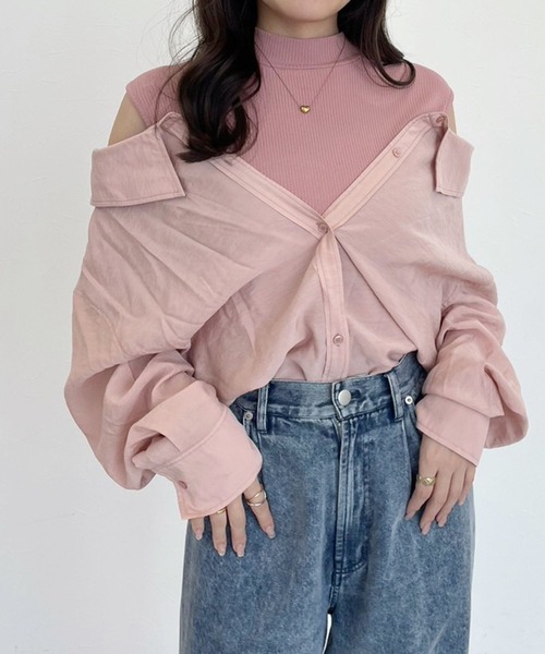 Heather（ヘザー）の「ドッキングシアーシャツ　975619（シャツ/ブラウス・レディース・ブラウン/ブラック/ピンク/ホワイト・FREE）」の18枚目の写真