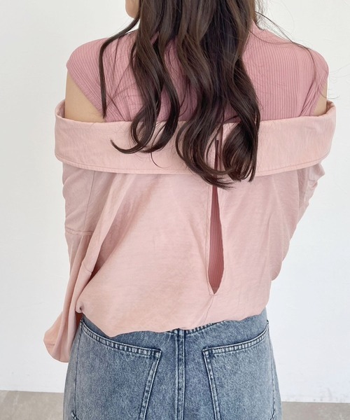 Heather（ヘザー）の「ドッキングシアーシャツ　975619（シャツ/ブラウス・レディース・ブラウン/ブラック/ピンク/ホワイト・FREE）」の20枚目の写真