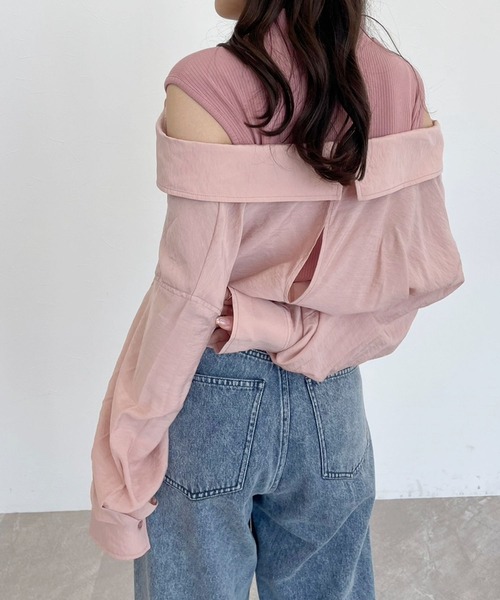 Heather（ヘザー）の「ドッキングシアーシャツ　975619（シャツ/ブラウス・レディース・ブラウン/ブラック/ピンク/ホワイト・FREE）」の21枚目の写真