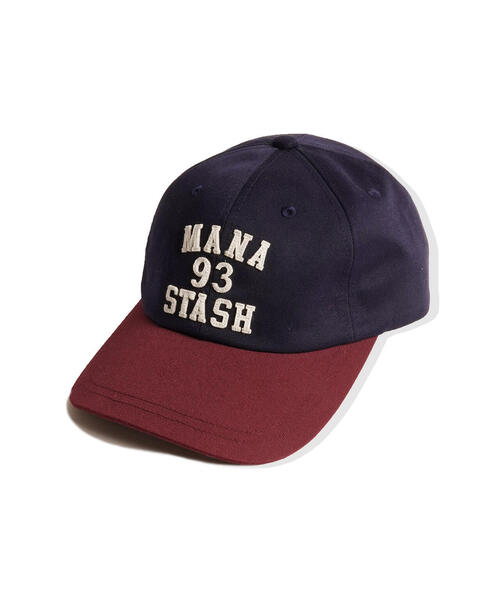 MANASTASH(マナスタッシュ)の「MANASTASH/マナスタッシュ/COLLEGE LOGO CAP/カレッジロゴキャップ(キャップ・メンズ・ブラック/オリーブ系/ネイビー・F)」の1枚目の写真