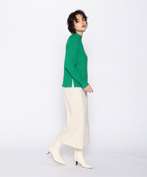 COMME CA ISM（コムサイズム）の「ハイネック カラーニット（ニット/セーター・レディース・パープル系/グリーン/ベージュ/ブラック/グレー/ブルー/サックスブルー/ホワイト/ピンク/チャコール・MEDIUM/LARGE）」の11枚目の写真