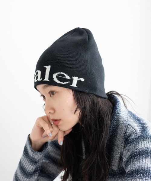 WEGO(ウィゴー)の「WEGO/ロゴニットワッチ(ニットキャップ/ビーニー・レディース・ブラック/ホワイト・FREE)」の2枚目の写真