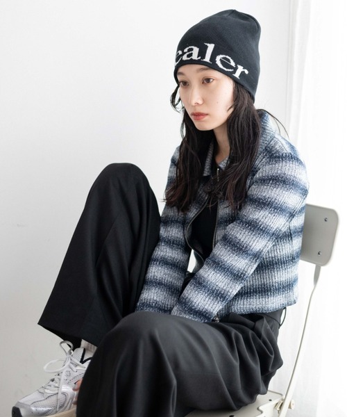 WEGO(ウィゴー)の「WEGO/ロゴニットワッチ(ニットキャップ/ビーニー・レディース・ブラック/ホワイト・FREE)」の8枚目の写真