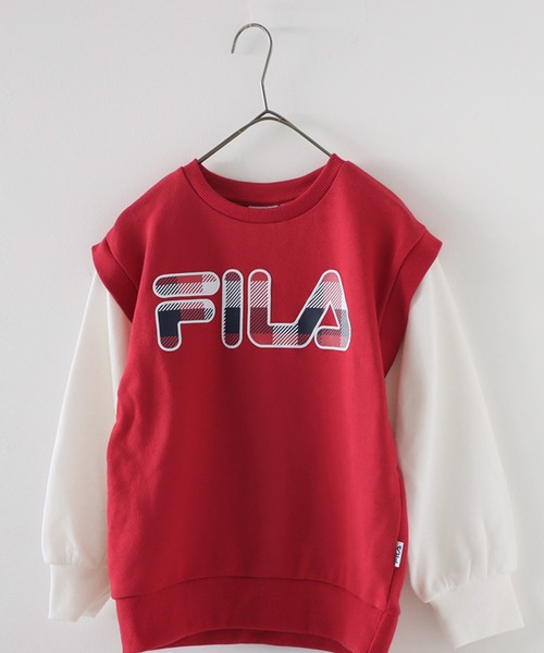 antiqua(アンティカ)の「FILAロゴ入り重ね着風スウェット(スウェット・キッズ・レッド・130/160/150/140)」の16枚目の写真