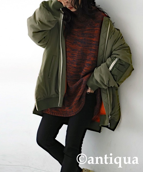 antiqua(アンティカ)の「ミックスハイネックニット(ニット/セーター・レディース・イエロー系その他/ネイビー/ブラック・FREE)」の21枚目の写真