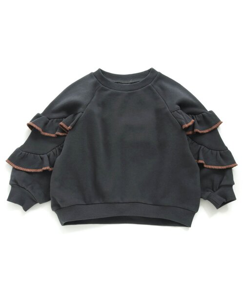 BREEZE（ブリーズ）の「フリルトレーナー（スウェット・キッズ・アイボリー/ピンク/チャコール・100/110/90/120/130/140/80）」の3枚目の写真