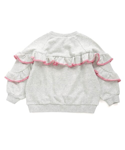 BREEZE（ブリーズ）の「フリルトレーナー（スウェット・キッズ・アイボリー/ピンク/チャコール・100/110/90/120/130/140/80）」の5枚目の写真