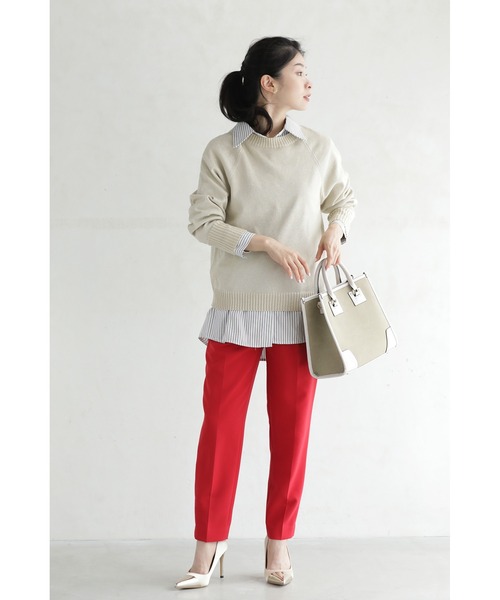 cawaii(カワイイ)の「華やぐ煌めきラメ クルーネックニット Back to BASICS(ニット/セーター・レディース・ベージュ/グレー・FREE)」の17枚目の写真