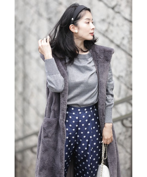 cawaii(カワイイ)の「華やぐ煌めきラメ クルーネックニット Back to BASICS(ニット/セーター・レディース・ベージュ/グレー・FREE)」の21枚目の写真