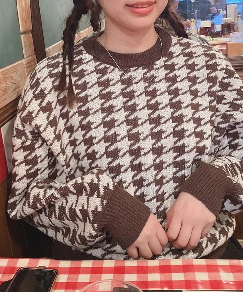 AS KNOW AS plus（アズノゥアズプラス）の「☆アソートジャカードふわニットプルオーバー（ニット/セーター・レディース・ホワイト系その他/ブラック系その他/ブラウン系その他/グリーン系その他・FREE）」の7枚目の写真