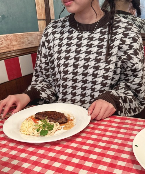 AS KNOW AS plus（アズノゥアズプラス）の「☆アソートジャカードふわニットプルオーバー（ニット/セーター・レディース・ホワイト系その他/ブラック系その他/ブラウン系その他/グリーン系その他・FREE）」の9枚目の写真