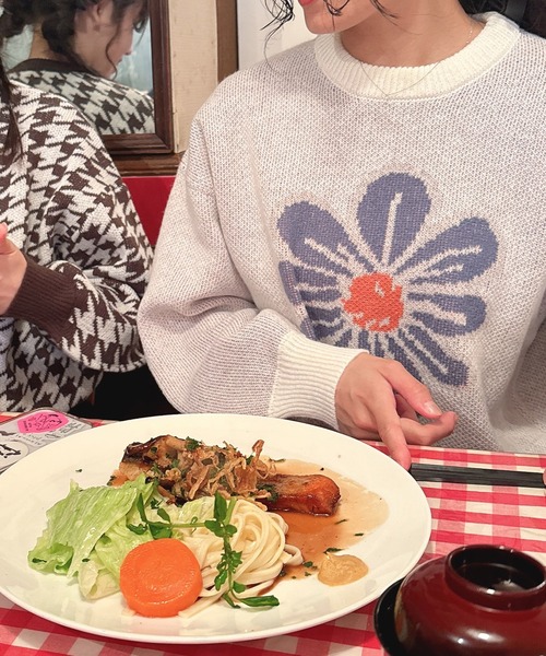 AS KNOW AS plus（アズノゥアズプラス）の「☆アソートジャカードふわニットプルオーバー（ニット/セーター・レディース・ホワイト系その他/ブラック系その他/ブラウン系その他/グリーン系その他・FREE）」の19枚目の写真