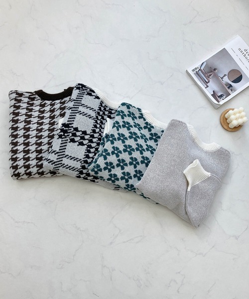 AS KNOW AS plus（アズノゥアズプラス）の「☆アソートジャカードふわニットプルオーバー（ニット/セーター・レディース・ホワイト系その他/ブラック系その他/ブラウン系その他/グリーン系その他・FREE）」の8枚目の写真