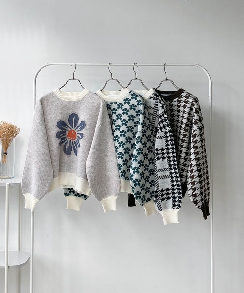 AS KNOW AS plus（アズノゥアズプラス）の「☆アソートジャカードふわニットプルオーバー（ニット/セーター・レディース・ホワイト系その他/ブラック系その他/ブラウン系その他/グリーン系その他・FREE）」の18枚目の写真