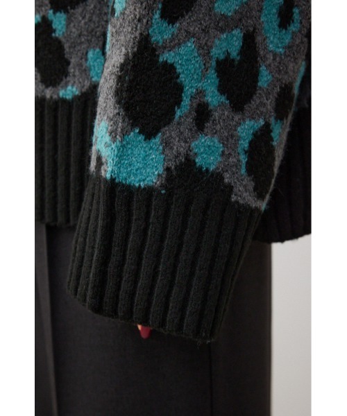 レオパートジャガードニットトップス（ニット/セーター）｜AZUL BY