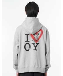 OY | 『OY/オーワイ』I LOVE OY HOODIE ZIP UP/バックデザインジップアップパーカー(パーカー)