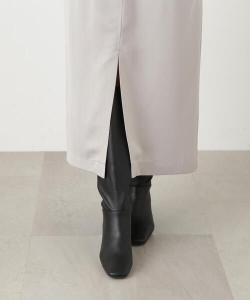 N.（N. Natural Beauty Basic）（エヌエヌナチュラルビューティーベーシック）の「サテンアウトポケットスカート（スカート・レディース・ネイビー/グレー・MEDIUM）」の16枚目の写真