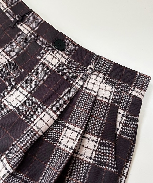 Cham.（チャム）の「ワイドチェックパンツ（その他パンツ・レディース・ブラウン・F）」の5枚目の写真