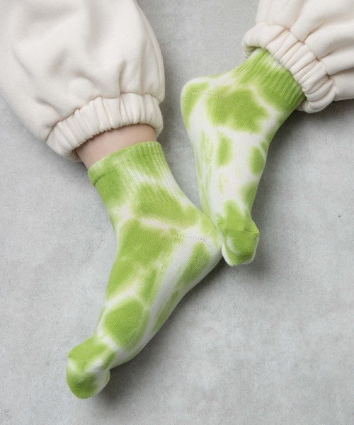 WEGO(ウィゴー)の「WEGO/タイダイソックス(ソックス/靴下・メンズ・ブラック/ブラウン/グリーン/イエロー/サックスブルー・25-27CM)」の5枚目の写真