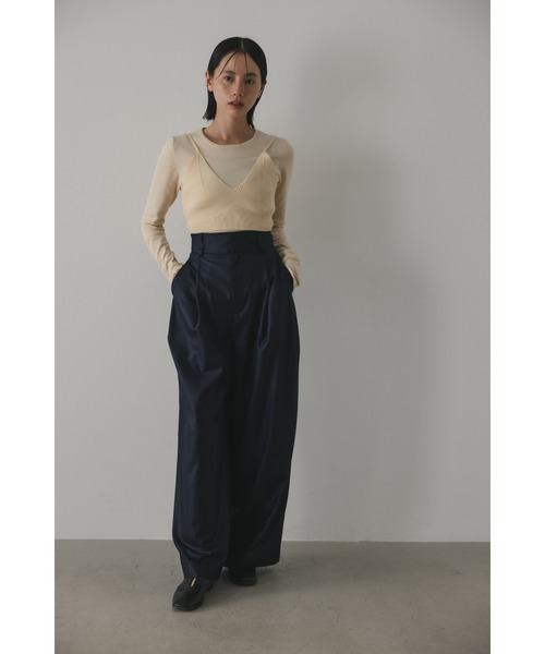 STYLEMIXER（スタイルミキサー）の「ニットブラセットトップス（ニット/セーター・レディース・サックスブルー/ライトベージュ/チャコールグレー・FREE）」の12枚目の写真