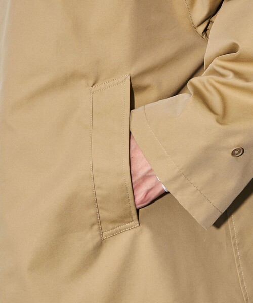 CITEN(シテン)の「<CITEN>バルカラー ハーフコート(ステンカラーコート・メンズ・ブラック/ベージュ・M/L)」の17枚目の写真