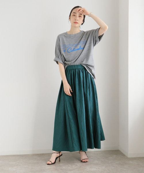 journal standard L'essage(ジャーナルスタンダードレサージュ)の「ヴィンテージナイロンギャザースカート(スカート・レディース・アイボリー/グリーン/ブラック・FREE)」の19枚目の写真