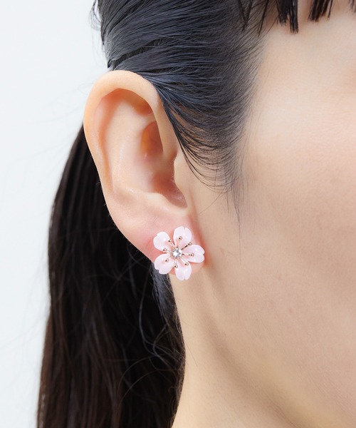 gargle(ガーグル)の「gargle ガーグル:JAPANシリーズ チェリーブロッサム ピアス(ピアス(両耳用)・レディース・チェリーピンク/ライトピンク・FREE)」の1枚目の写真