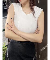 MURUA | バックオープンリブコルセットニット(ニット/セーター)