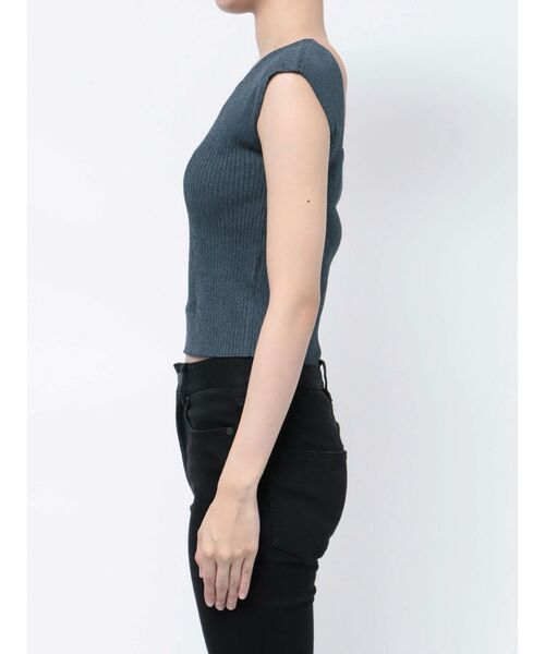 MURUA（ムルーア）の「バックオープンリブコルセットニット（ニット/セーター・レディース・ブルー/グリーン/ベージュ/ブラック/オレンジ/ホワイト・FREE）」の17枚目の写真