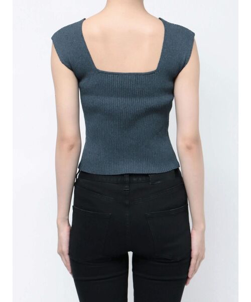 MURUA（ムルーア）の「バックオープンリブコルセットニット（ニット/セーター・レディース・ブルー/グリーン/ベージュ/ブラック/オレンジ/ホワイト・FREE）」の18枚目の写真